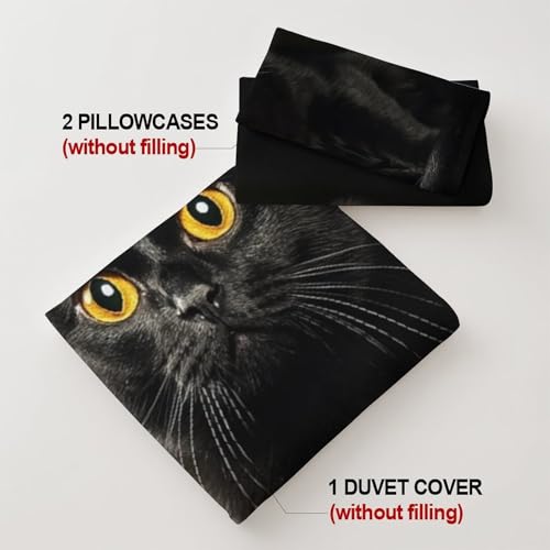 Drap-housse chat noir 90x200 microfibre douce lit enfant - 8