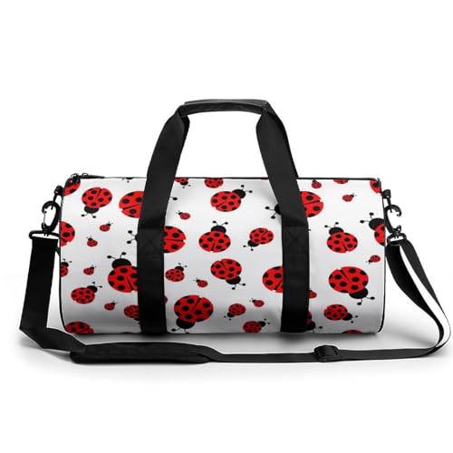 Sac de voyage coccinelle rouge 45cm duffel bag robuste pour randonnée