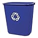 Rubbermaid Commercial Deskside Recycling Container, Medium, Blue (FG295673BLUE)