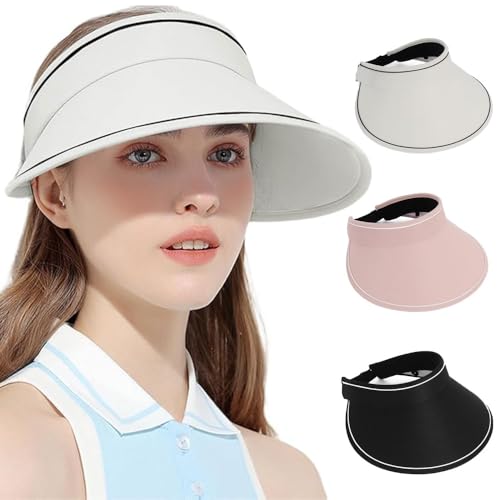 La Mejor Lista de Gorras para Playa los mejores 5. 49 NDOOL 3 Unidades Sombrero para el Sol Plegable, Gorra de Golf Portátil, Sombrero de Visera para Mujer, Anti-UV Impermeable, Transpirable para Aire Libre, Playa, Ciclismo, Golf,...