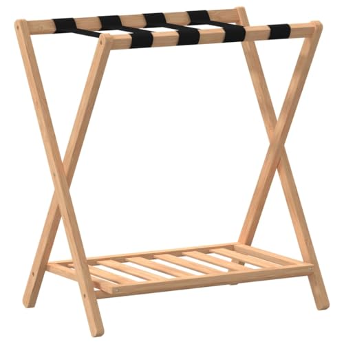 vidaXL Porte-bagages 68x38x58 cm bambou, porte-valises, porte bagage, planche à bagages, porte-bagages pliant, porte-bagages pour chambre d'amis