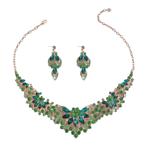 Image of Shining Diva Fashion Stylish Design Fancy Crystal Necklace Jewellery Set for Women | Trendy Celebrity Inspired Jewellery