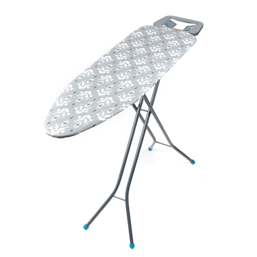 Beldray LA023995IKAT Folding Ironing Board - Compact Vertical Storage, 7 Variable Heights, Lightweight Collapsible Ironing Table For Left/Right Handed Use, Adjustable Iron Rest, 110 x 33cm, Grey Ikat - Image 11