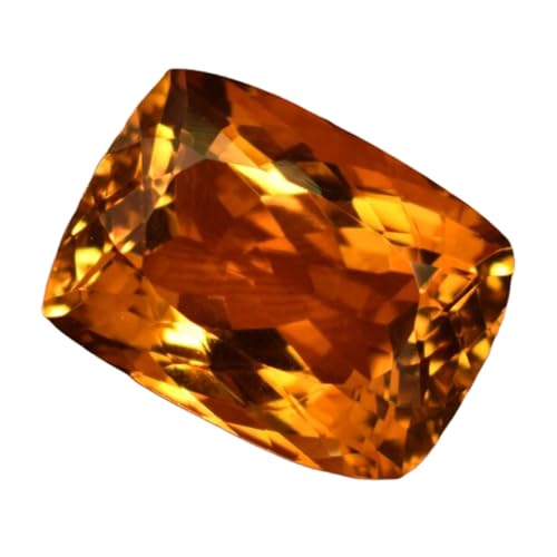 Citrine naturelle coussin pierre facettée pour créer un cadeau de mariage ou collier unique