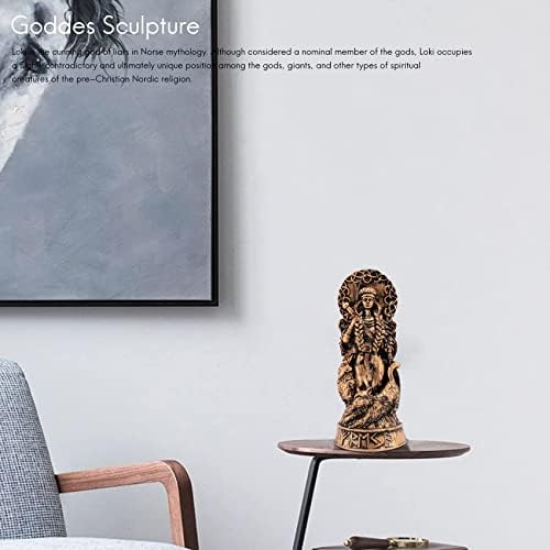 YEHEI Resin Freyja Statue Freya Norse Goddess Statues Sculpture Ornament Collectible Figurine Carving Altar Heathen Asatru Viking God for Home (ZLJ12345)