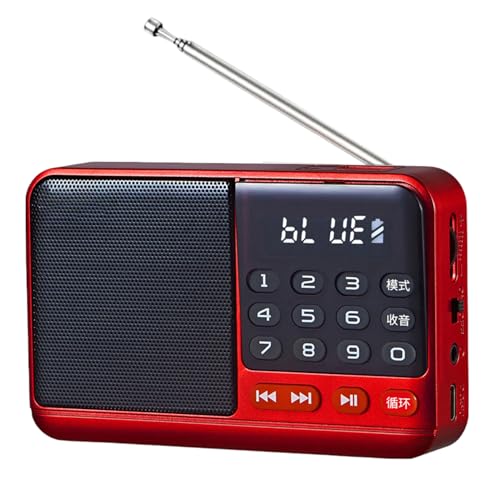 Radio AM/FM Portátil | Radio Hogar | Pantalla LED & Altavoz para Música, Oficina o Viajes