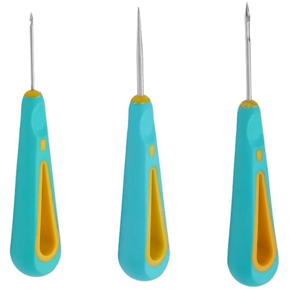 Kleagary 3Pcs Round Hole Cone Hand Drills Punch Needle Candle Wick Tool For Candle Making