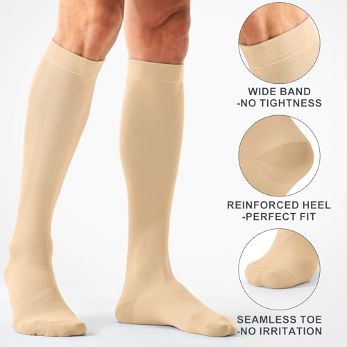 Image of Compression Socks for Women and Men(3 Pairs)15-20mmHg - Best Circulation Support Socks