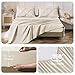 JOLLYVOGUE King Size Comforter Set 7 Pieces - Bed in a Bag King for All Season, Pintuck Bedding Comforter Sets with Comforter, Flat Sheet, Fitted Sheet and Pillowcases & Shams, Beige