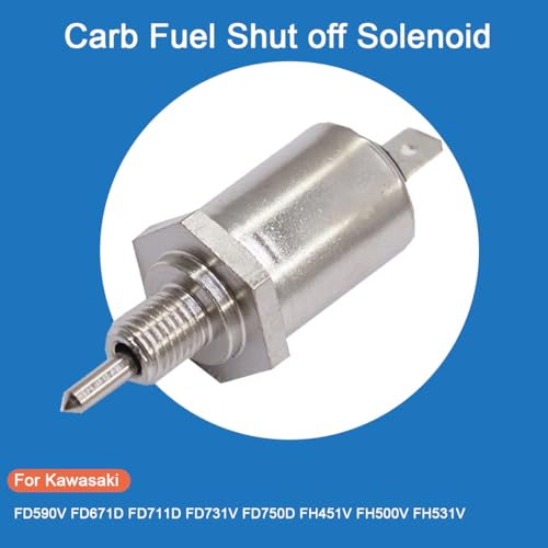 ZAMDOE M138477 Vergaser-Kraftstoffabsperrmagnet 21188-2011 für Kawasaki FD590V FD671D FD711D FD731V FD750D FH451V FH500V FH531V für John Deere X475 Lt180 Lx277 X520 X540 X700 X710 Z840 GX325 GX345