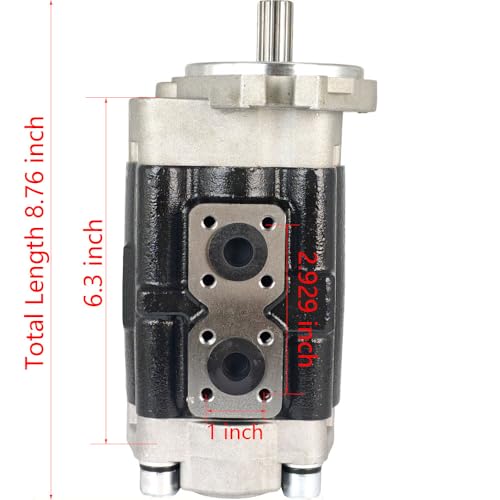Image of XYZIL Hydraulic Pump Compatible with Kubota M8540HD M9540HDC M5-111HDC M7060HDC12 M5-091HD M9960HDC M4N-071HD12 M5N-111HDC24 M9540HDC-LTD M9960HDLSN 3C081-82200 3C081-82202 3C081-82203 3C081-82204