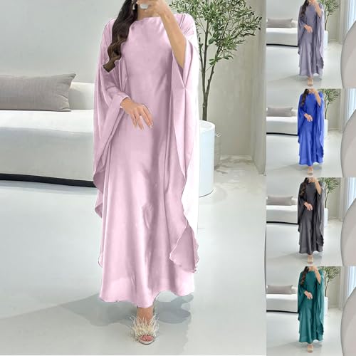 Robe musulmane manche longue ample et fluide pour mariage pudique