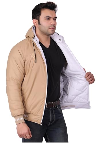 Image of Quark Export Quality Reversible Puffer Jacket in GLD Material best for Winterwear /Hiking /Biking /Camping /Mountaineering /Racing /Climbing /Tracking(Control Temperature up to 3 Degree Celsius.)(3C)