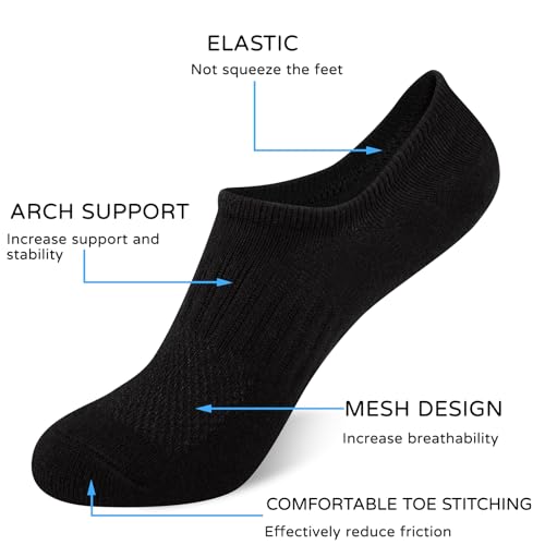 Comfoex 10 Pairs No Show Boys Socks Cotton Mesh Non Slip Low Cut Invisible Athletic Socks For Kids 4-10 Years3