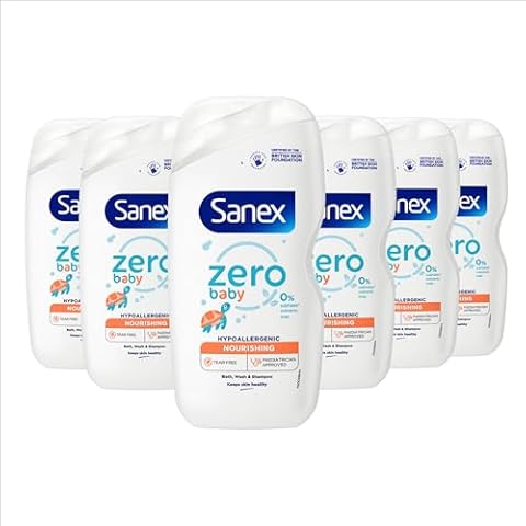 Sanex Zero% Hypoallergenic Baby Bath Foam & Shampoo Cover