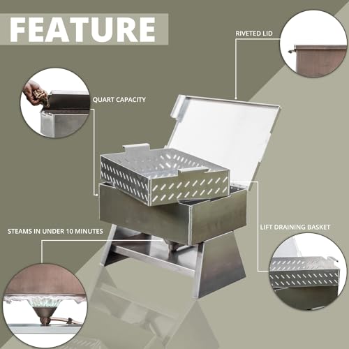 Deep South Steamers Tadpole: Portable Aluminum Propane Steamer for On-the-Go Outdoor Cooking