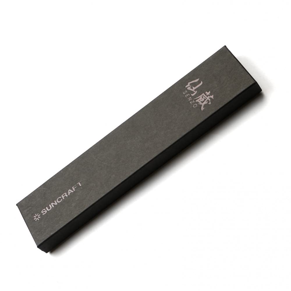 Suncraft VG-10 Black Damascus & Couteau de cuisine & Damas Couteaux de Chef 80 mm & Professionnel Japon Acier 67 couches avec manche en Pakkawood