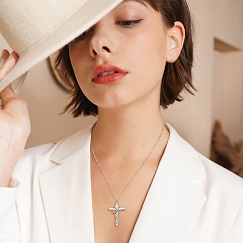 Cross Urn Necklaces for Ashes Sterling Silve 12 Month Birth Flower Cremation Jewelry for Ashes Urn Pendant Keepsake Memorial Pendant Necklace for Ashes for Human Women Pet3