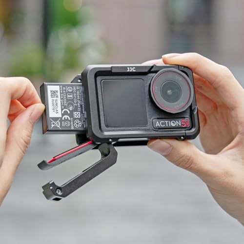 Image of JJC Metal Cage for DJI Osmo Action 5 4 3 Xtra Edge Pro,w. Lens Cap Lanyard