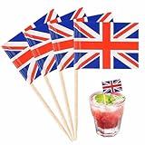 Amplia gama de usos: decoraciones para cupcakes Union Jack son perfectas para fiestas, cenas, recepciones, barbacoas, buffets, picnics y otras ocasiones. Ampliamente utilizado como palitos de cóctel/decoraciones de cupcakes/pájaros carpinteros de frutas/etiquetas de alimentos.