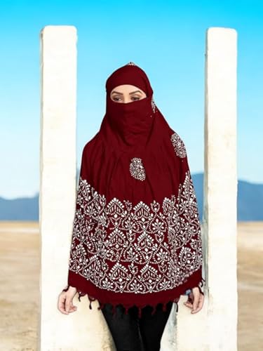 Image of Cotton Long Scarf Cum Mask Scarves Usable for Vehicle Driver | White Printed Design Fabric | Universal Size | Soft & Breathable Sun Protection | For Girl & Women