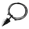 JSDDE Obsidian Healing Crystal Pendant Necklace Hexagonal Stone Pointed Gemstone Necklace for Men Gift #4