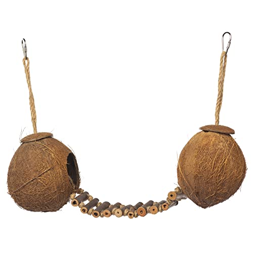 Juguete doble coco natural para pequeñas mascotas miniatura 1
