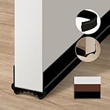 Door Draft Stopper: Double-Sided Lightweight Under Door Draft Stoppers for Bottom of Door - 39' Free-Cutting Under Door Gap Filler Bottom for Door Soundproofing, Noise Blocker (Black, 1 Piece)