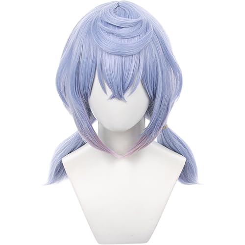 maysuwell Anime/Game Sigewinne cosplay wig Purple Blue wigs with Two Ponytail Long Straight wig for Women Halloween,Christmas,Daily Fashion Comic con,Party