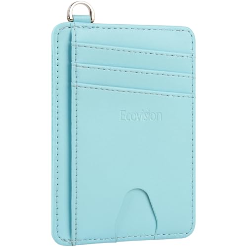 Image of Slim Minimalist Front Pocket Wallet, RFID Blocking Credit Card Holder Wallet with Detachable D-Shackle for Men Women