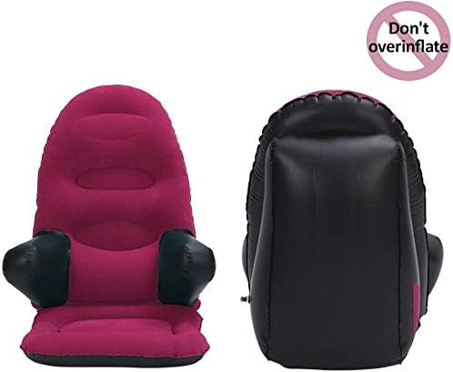 Reading Pillow Floor Chair, Inflatable Gaming Sofa, Couch for Bedrest, Bed Wedge Backrest Cushion Dorm Rocker with Arm and Pocket, Executive Ergonomic Back Support, Reading Game Meditating