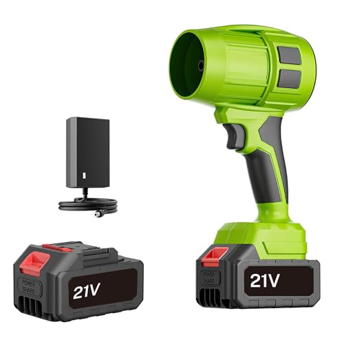 21 V soffiatore a batteria, soffiatore a foglie, soffiatore senza fili, con batteria e...