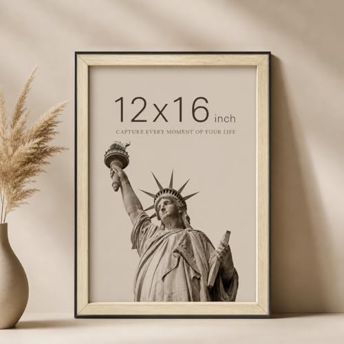 Image of AbhiKalpya Art Studio A3 Photo Frame 12x16 Inch Premium Beige Frame with Brown Border with Acrylic Front Wall Hanging Frame for Artwork, Posters, Paintings & Photos (Set of 1)