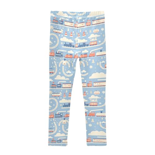 KLL Funny Steam Train Little Girls Legging Comfortable High Waisted Workout Pants Exercise2