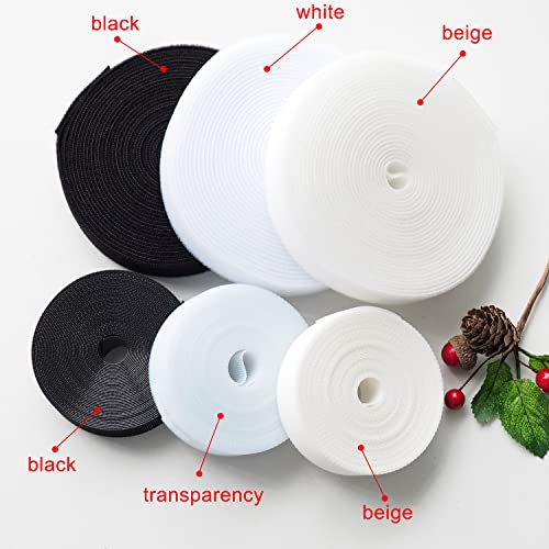 Image of Extremely Thin and Soft Strong Mini Clothes Hook and Loop Fasteners Sewing Type Back Without Adhesive Tiny Clothing Accessories DIY Handmade Materials (Beige, 0.62 inch /16mm)