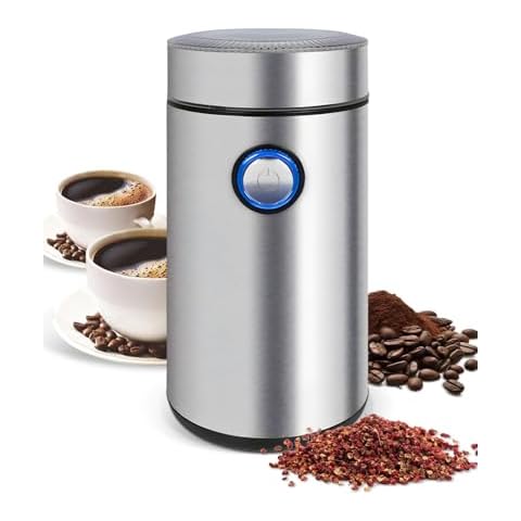 Andizun Electric Coffee Grinder with Safety Lock Cover