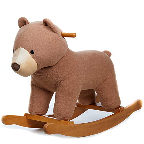 Image of KIDS PREFERRED Large Rocking Horse - Plush Bear Rocker for Kids, Multicolor