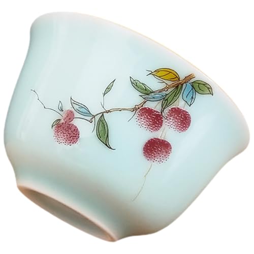 GAROZATION Taza de Té de Cerámica Vintage Blanco 70ml Diseño Único para Infusiones y Uso en Juegos de Té, Seguro y Elegante para Maestros y Madres