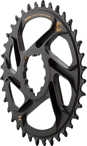 Sram X-Sync 36T Kettenblatt, für Eagle-Kette, direkte Anbringung, Aluminium, Kettenblatt, 12-Fach, Schwarz, 3 mm, Unisex, Eagle, Gold