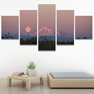 SIGNWIN 5 Panel Canvas Wall Art Aerial Astronomy...