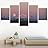 SIGNWIN 5 Panel Canvas Wall Art Aerial Astronomy & Space Expressive Global Moon Multicolor Photography Realism Warm for Home Decorations Ready to Hang - 60"x32"x5 Panels
