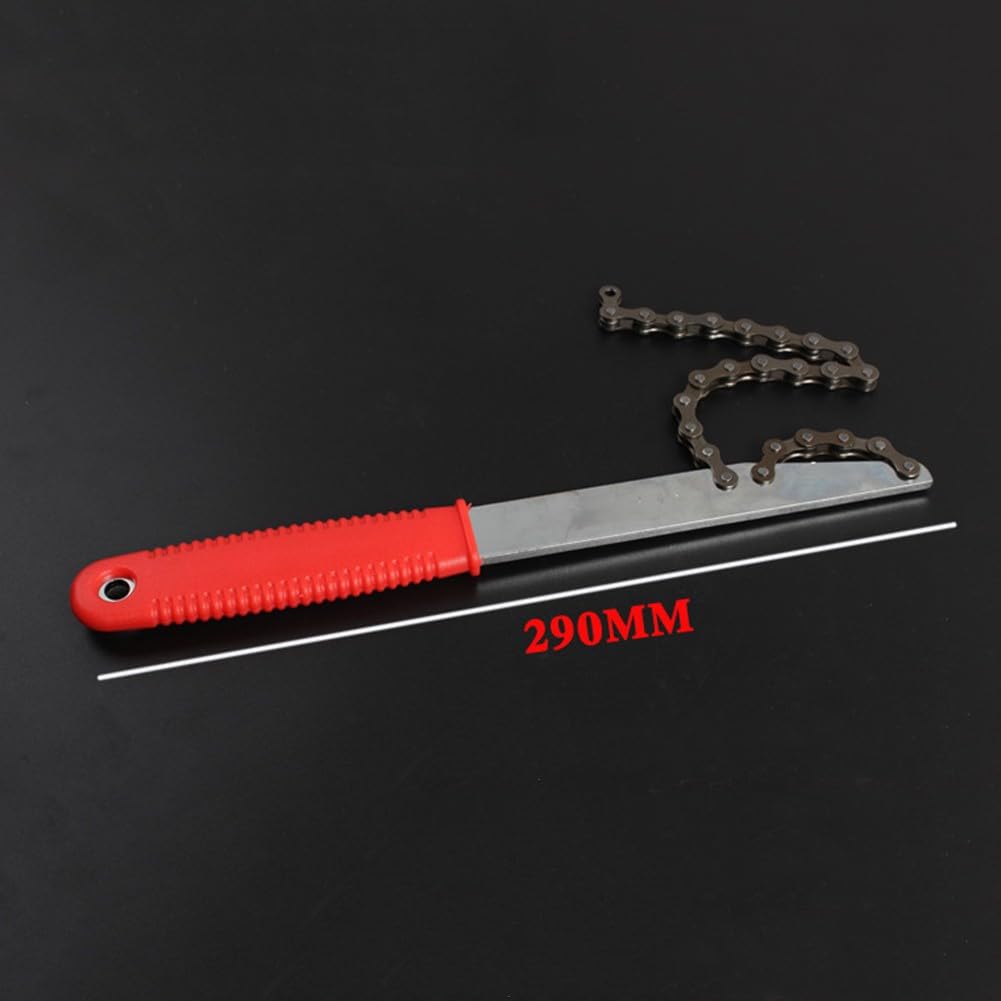 Kit de herramientas de extracción de casete de bicicleta, látigo de cadena y llave de anillo de bloqueo para rueda libre de 8/9/10 velocidades, juego de extractor de piñones de bicicleta de acero