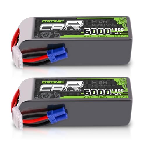 OVONIC 6S LiPo Battery 6000mAh EC5 Connector (2 Pack)