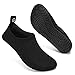 Mabove Chaussures de Sport Aquatique de Plage de Mer de Piscine Pieds Nus à séchage Rapide Yoga Chaussettes Slip-on pour Hommes Femmes(XBL Noir,46/47 EU)