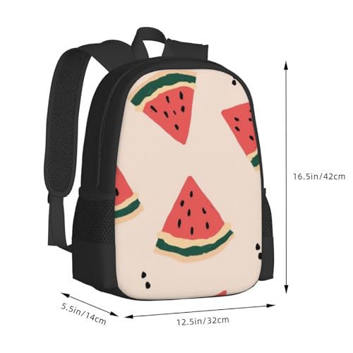 17 Inch Backpack for Juicy Watermelon Lightweight Adjustable Animal Backpacks with Mesh Side Pockets for Travel Outdoor Sports2