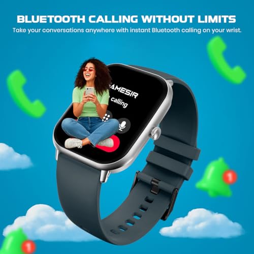 Image of GameSir H9 Smartwatch - Big Display | Bluetooth Calling | Heart Rate & SpO2 Monitor | 100+ Sports Modes | Long Battery | IP68 Waterproof | TFT Display | Design for Men & Women (Ocean Green)