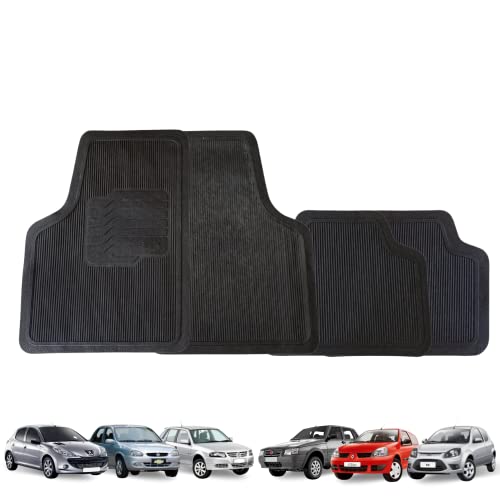 Jogo Tapete Carro Todos Borracha Pvc Universal - 4 peças