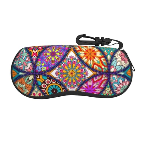 Twkzynj Estojo de óculos de sol personalizado, adicione sua foto de design, bolsa de óculos de sol personalizada para crianças, mulheres e homens, Mandala, tamanho �nico