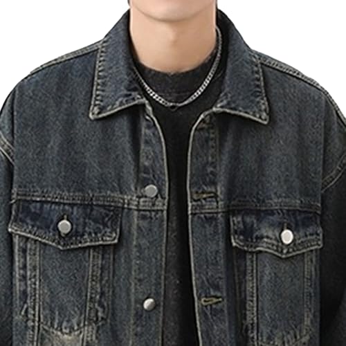 Chaqueta de mezclilla para hombre estilo vintage lavado miniatura 2