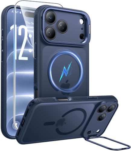 FNTCASE for iPhone 18 Pro Max/17 Pro Max Case with Stash Stand for MagSafe